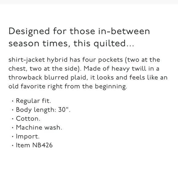 Madewell Quilted Shirt Jacket Plaid Navy Blue Red Cream Size M - Picture 9 of 9